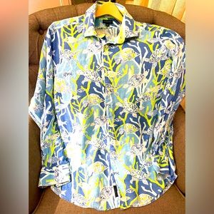 Mens Vintage Lilly Pulitzer Sea turtle Shirt